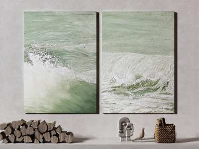 侘寂装饰画3D模型下载